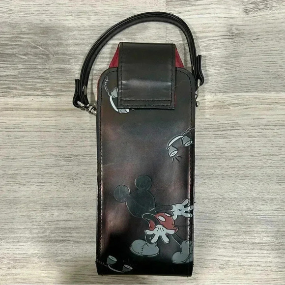 Vintage Mickey Mouse Disney Parks Store Leather Cell Phone Pouch Case Holder - Picture 5 of 11